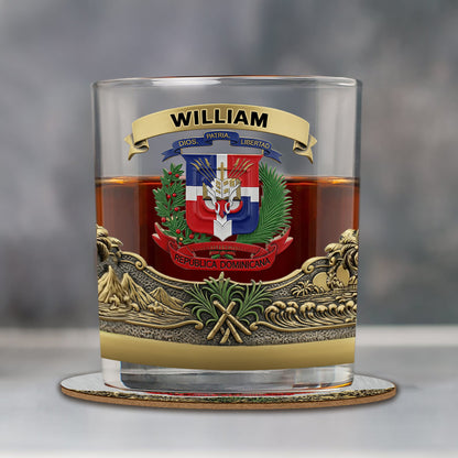 Proud Dominican - Personalized Expats Whiskey Glass