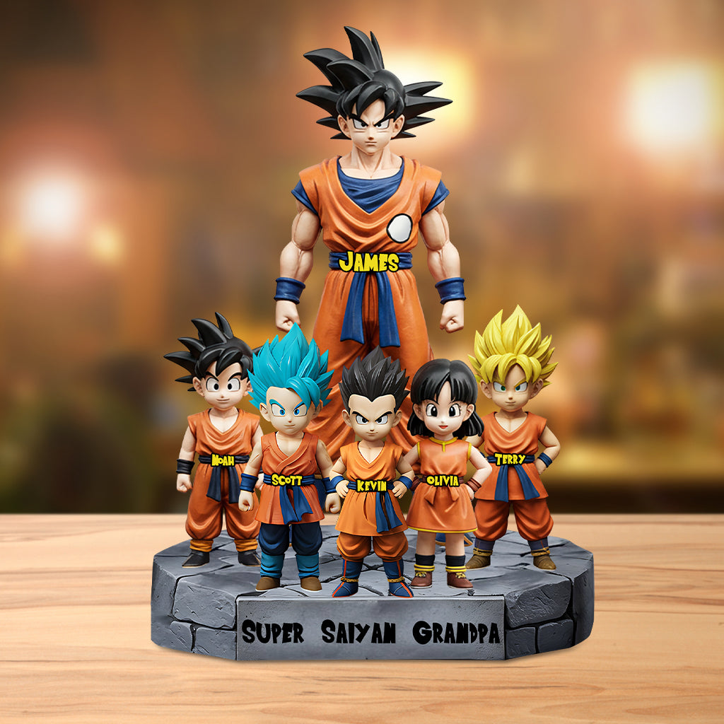 Super Saiyan Grandpa - Personalized Seven Balls Custom Shaped Acrylic Plaque