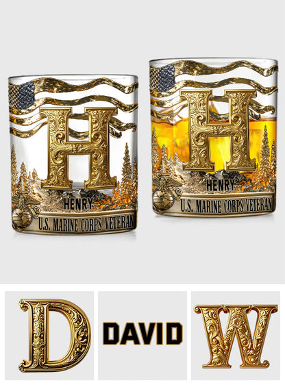 Semper Fidelis - Personalized Veteran Whiskey Glass