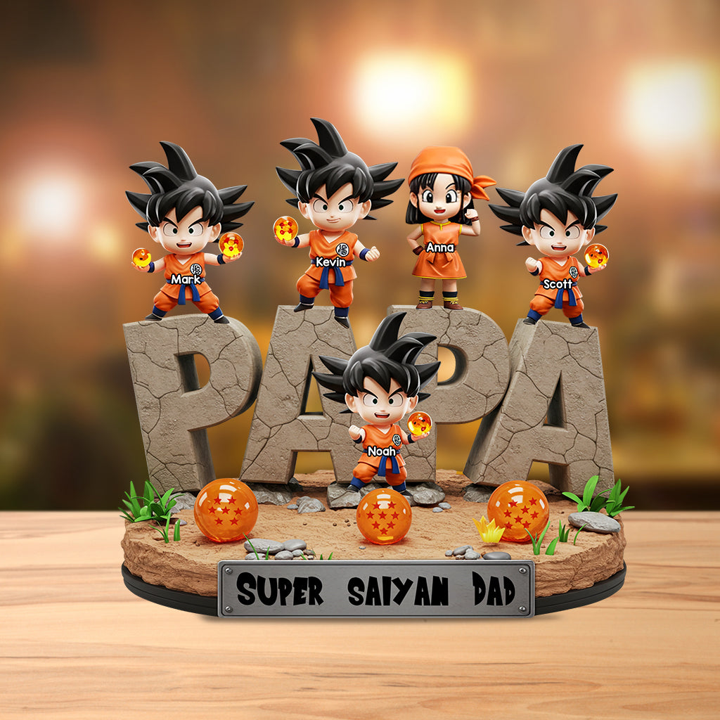 Best Dad Ever - Personalized Seven Balls Custom Shaped Acrylic Plaque