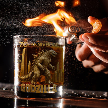 70th Anniversary Monster Universe - Personalized Giant Monster Whiskey Glass