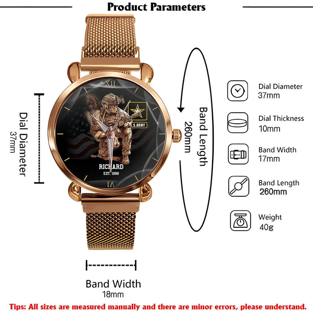 I'm A Soldier - Personalized Veteran Hand Watch