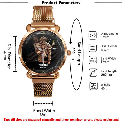 I'm A Soldier - Personalized Veteran Hand Watch