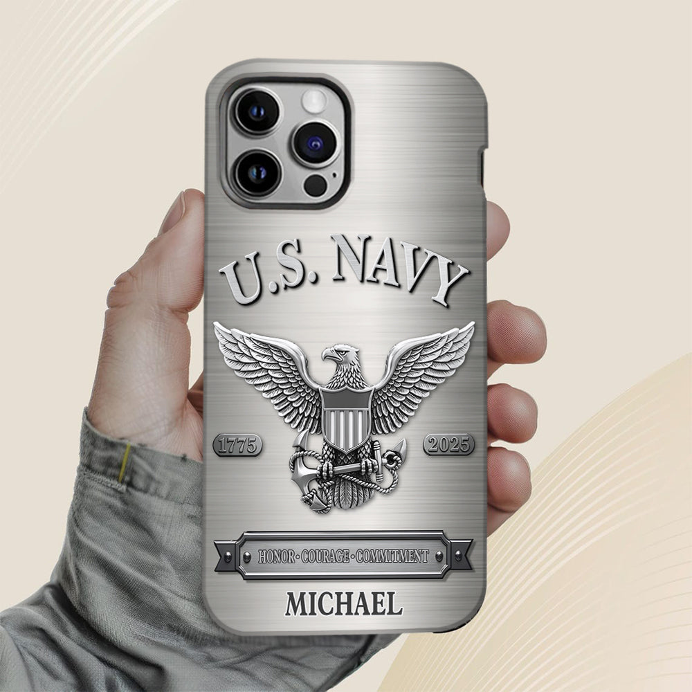 Honor, Courage, Commitment - Personalized Veteran Full Print Phone Case
