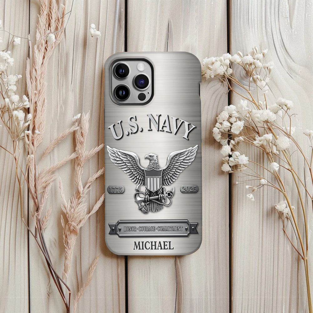 Honor, Courage, Commitment - Personalized Veteran Full Print Phone Case