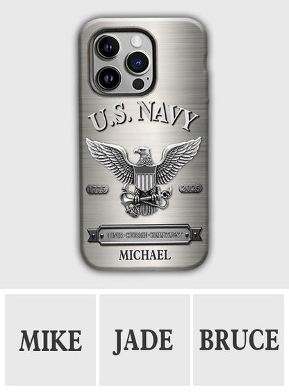 Honor, Courage, Commitment - Personalized Veteran Full Print Phone Case