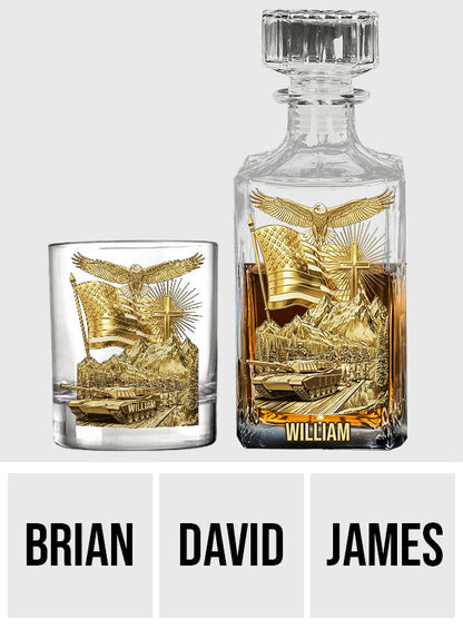 Veteran Day - Personalized Veteran Whiskey Decanter Set