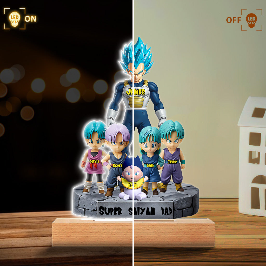 Brave Dad - Personalized Seven Balls Custom Shaped Acrylic Plaque