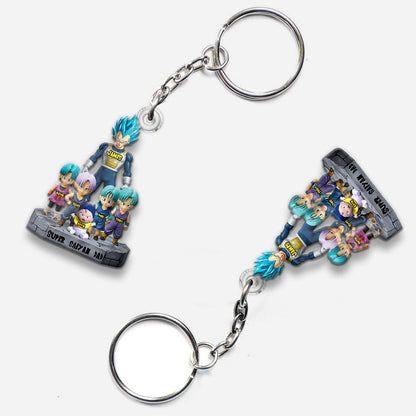 Brave Dad - Personalized Seven Balls Custom Shaped Keychain