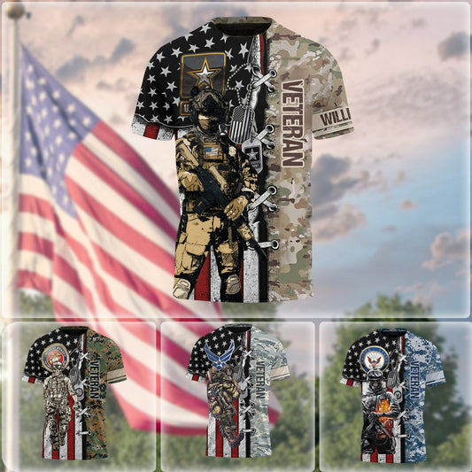 I'm A Soldier - Personalized Veteran All Over Shirt