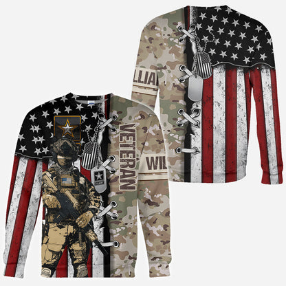 I'm A Soldier - Personalized Veteran All Over Shirt