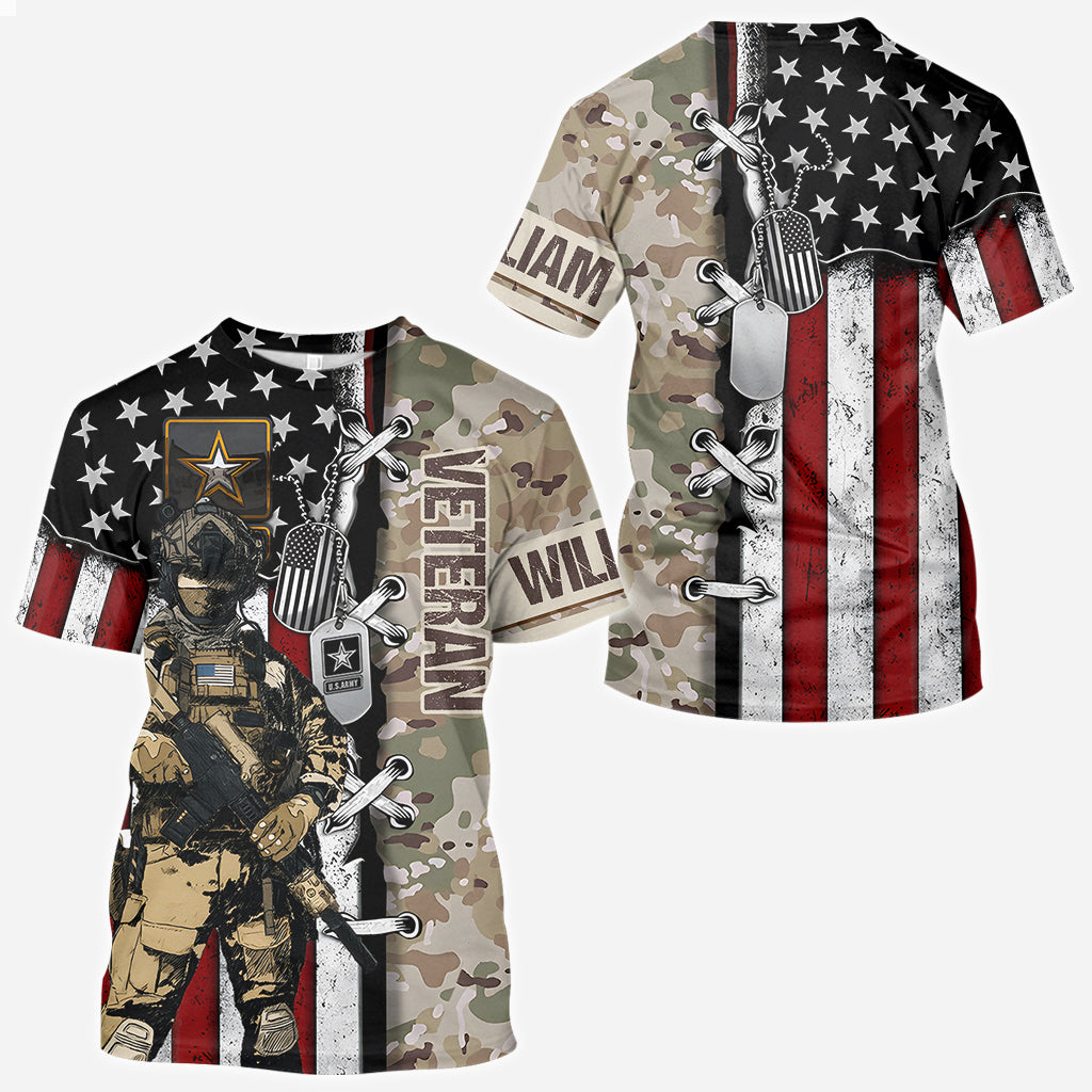 I'm A Soldier - Personalized Veteran All Over Shirt