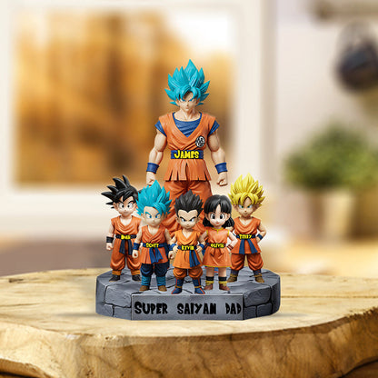 Best Dad Ever - Personalized Seven Balls Custom Shaped Acrylic Plaque