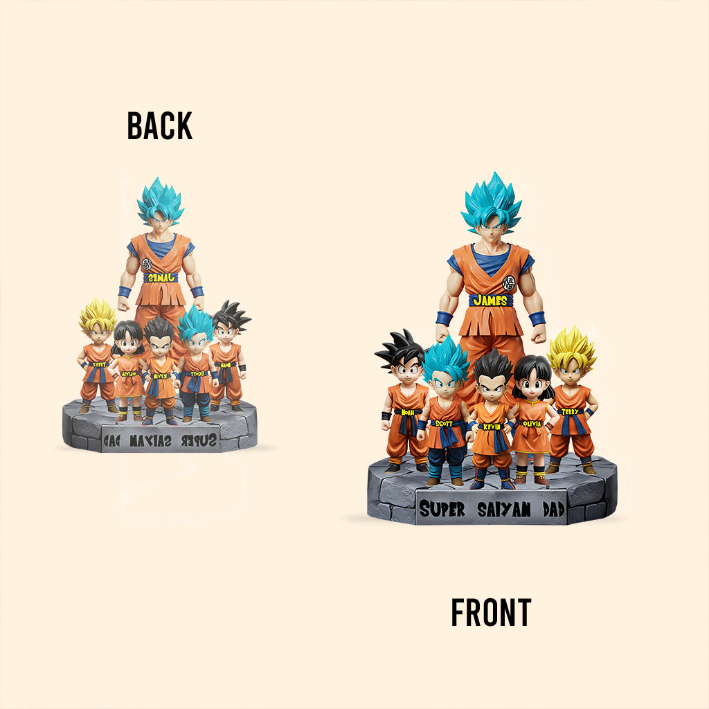 Best Dad Ever - Personalized Seven Balls Custom Shaped Acrylic Plaque