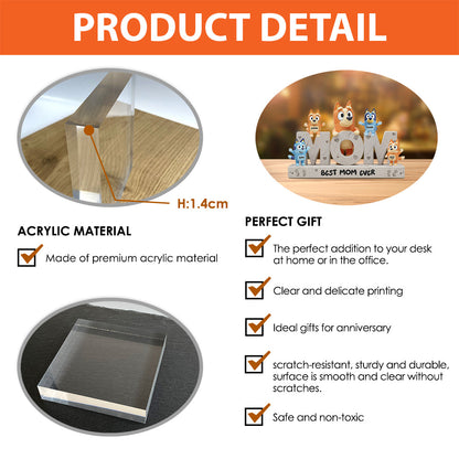 We Love You Mom - Personalized Mother Custom Shaped Acrylic Plaque