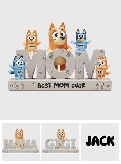 We Love You Christmas Gift for Mom, Grandma - Personalized Mother Custom Shaped Acrylic Plaque