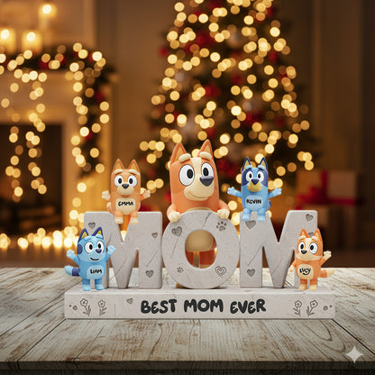 We Love You Christmas Gift for Mom, Grandma - Personalized Mother Custom Shaped Acrylic Plaque