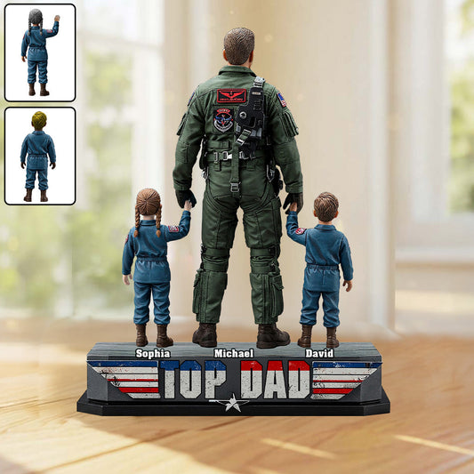 Top Dad - Personalized Top Gun Custom Shaped Acrylic Plaque