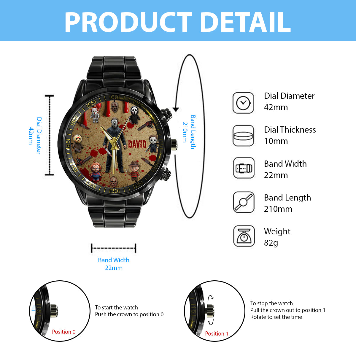 Horror Time - Personalized Hand Watch