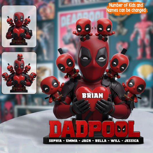 Dad and Kids - The name's Pool - Personalized The Psychopath Custom Shaped Acrylic Plaque