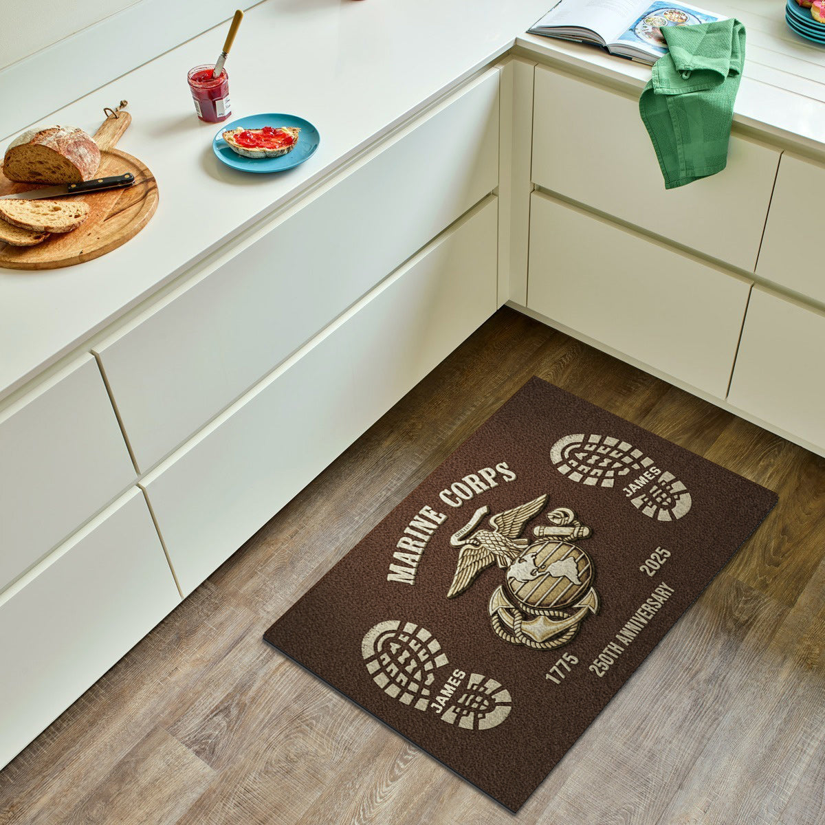 250th Anniversary - Personalized Veteran Non-Slip Tufted Rug
