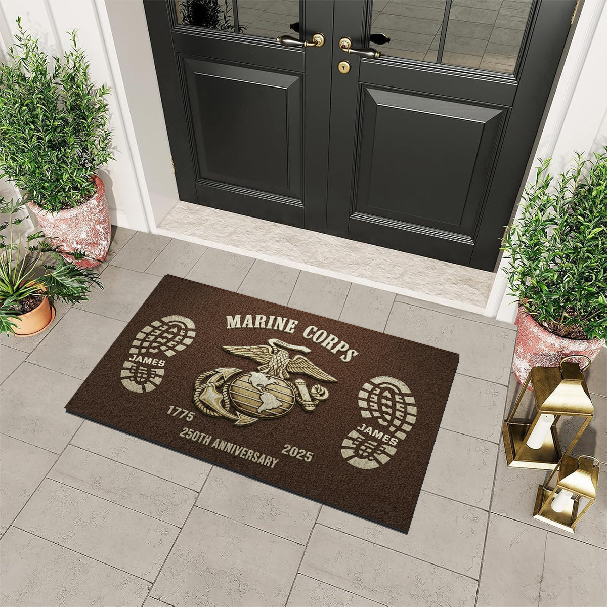 250th Anniversary - Personalized Veteran Non-Slip Tufted Rug