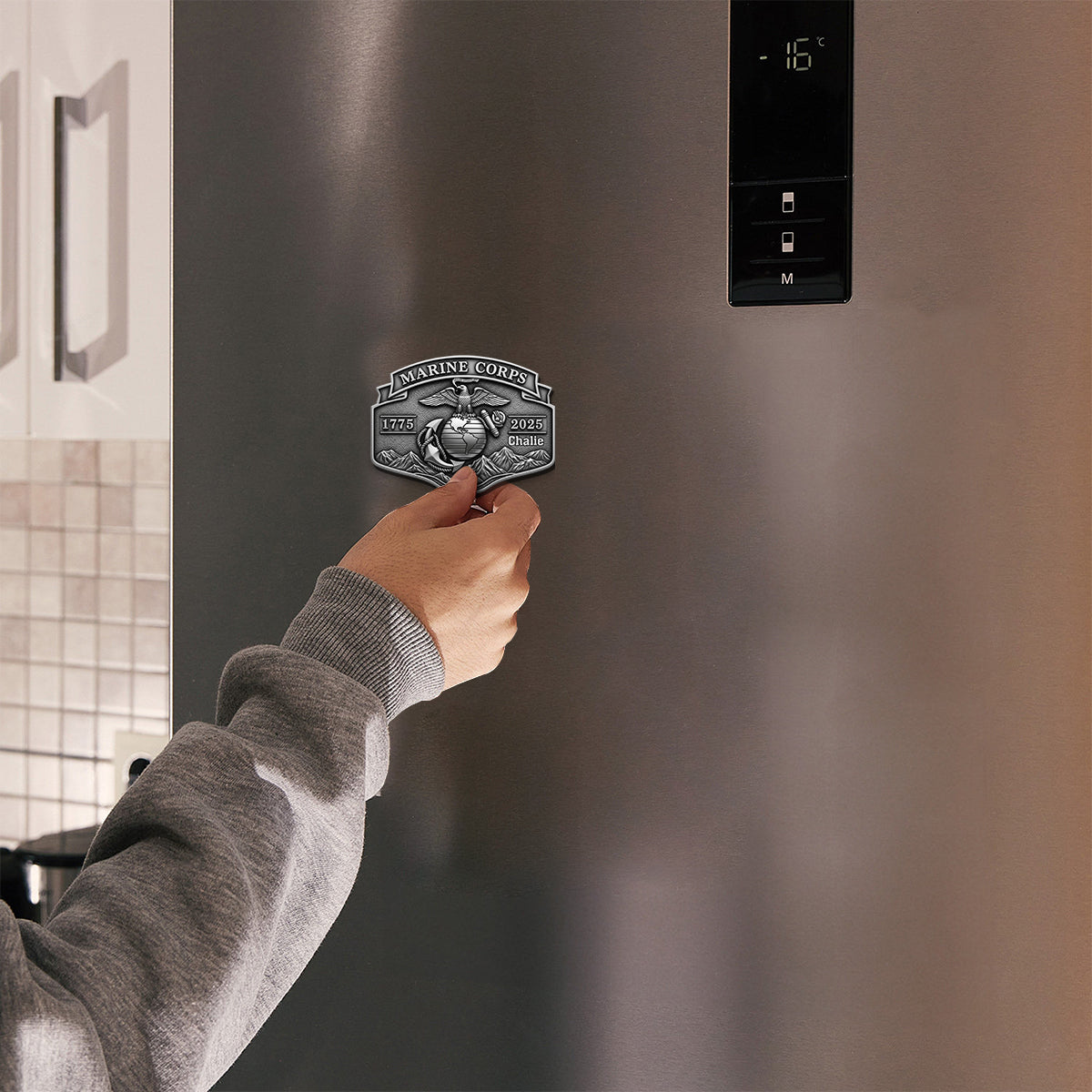 USMC 250th Anniversary - Personalized Veteran Car Magnet