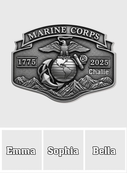 USMC 250th Anniversary - Personalized Veteran Car Magnet