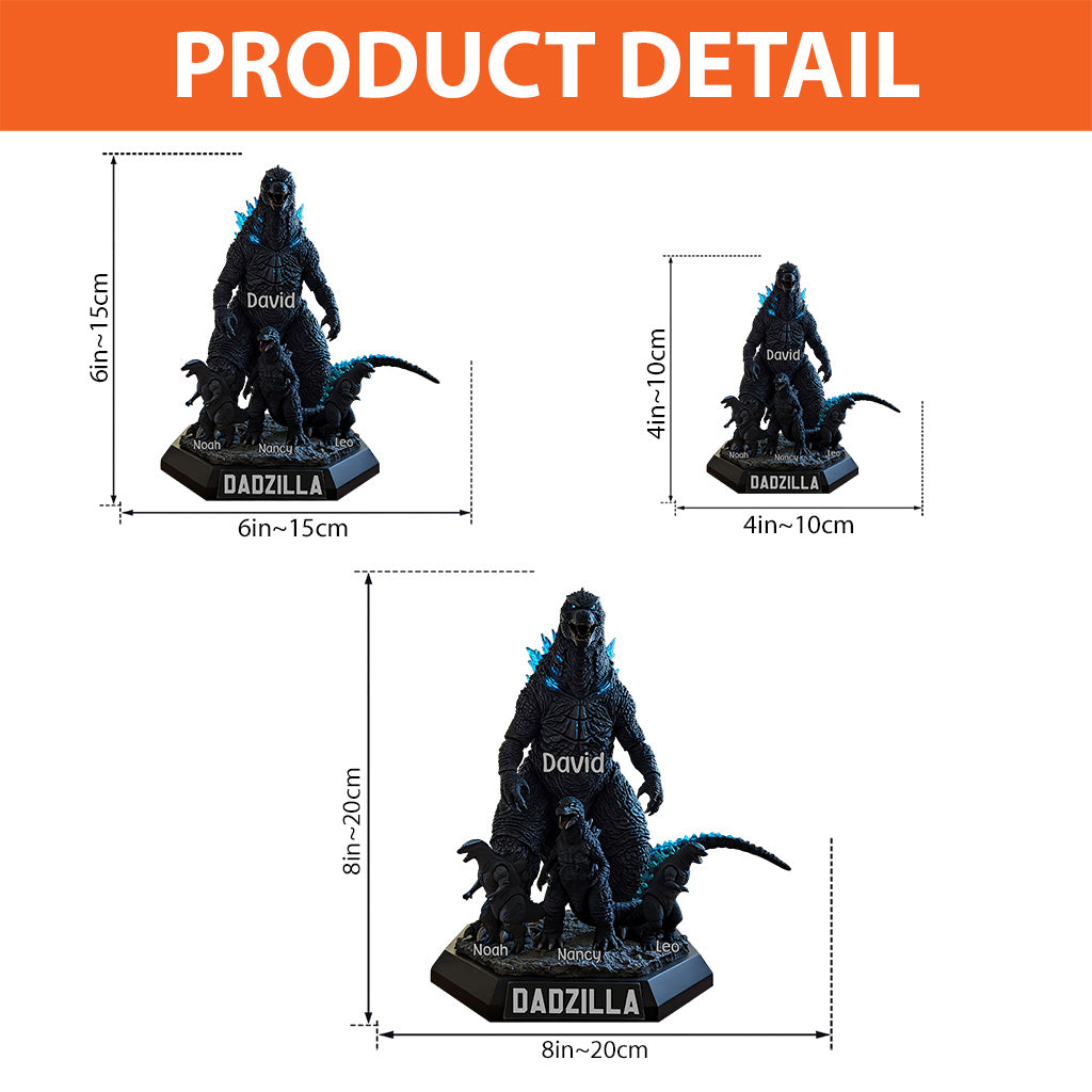 Dadzilla Father Of The Monsters - Personalized Custom Shaped Acrylic Plaque