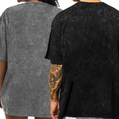 Father's Day Gift For Gamer Dadcraft - Personalized Block World Wash T-Shirt