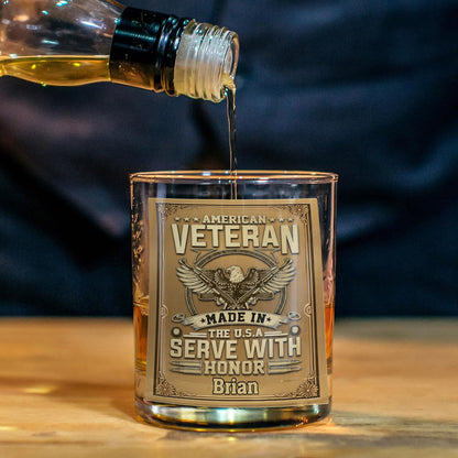 Veteran Whiskey Bottle - Personalized Veteran Whiskey Decanter Set