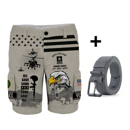 All Gave Some - Personalized Veteran Cargo Shorts With Belt