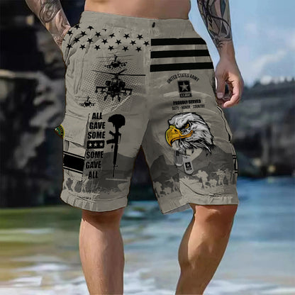 All Gave Some - Personalized Veteran Cargo Shorts With Belt
