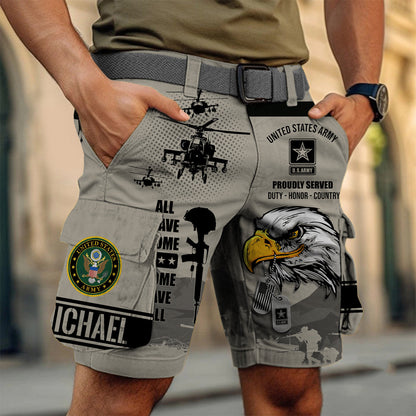 All Gave Some - Personalized Veteran Cargo Shorts With Belt