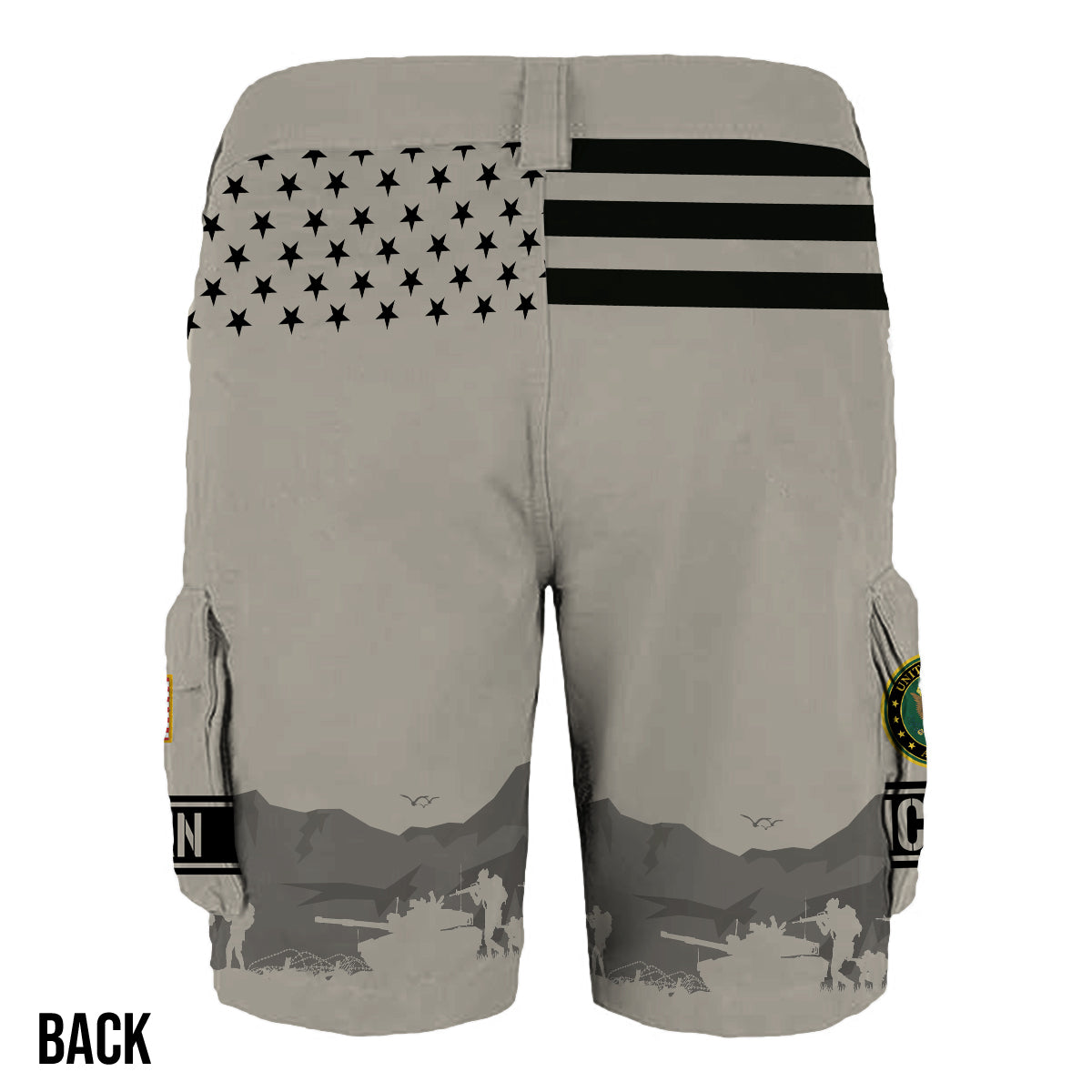 All Gave Some - Personalized Veteran Cargo Shorts With Belt