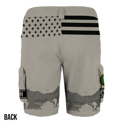 All Gave Some - Personalized Veteran Cargo Shorts With Belt