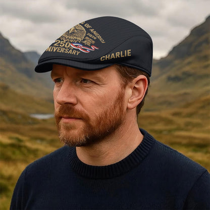 250th Anniversary Of America - Personalized Veteran Newsboy Cap