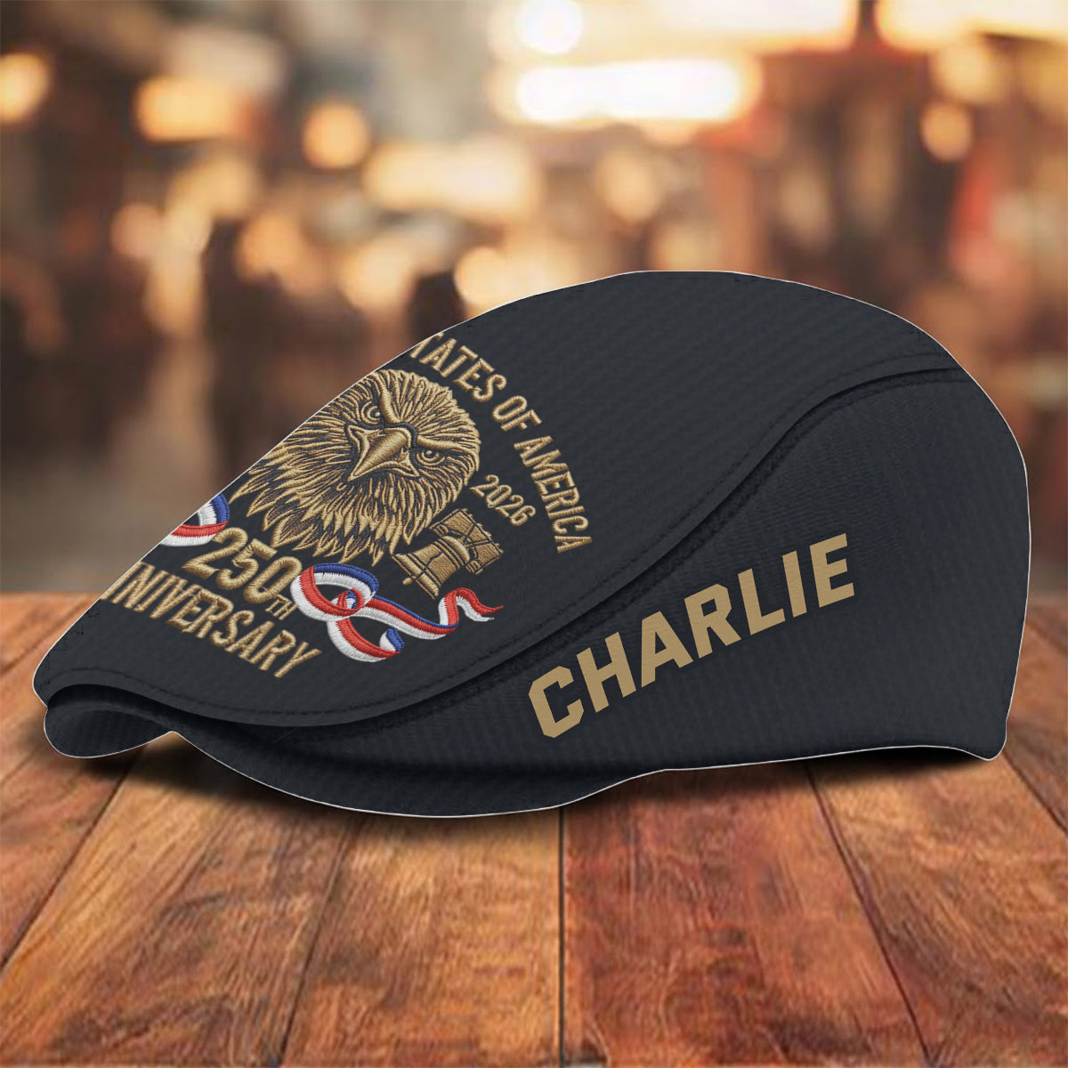 250th Anniversary Of America - Personalized Veteran Newsboy Cap