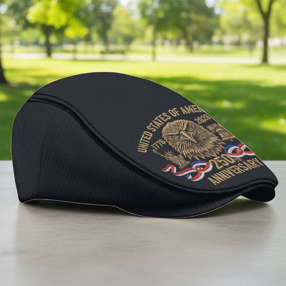 250th Anniversary Of America - Personalized Veteran Newsboy Cap