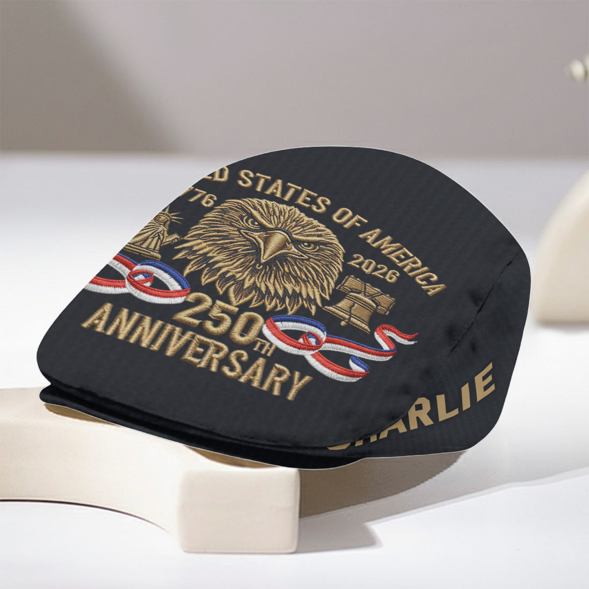 250th Anniversary Of America - Personalized Veteran Newsboy Cap