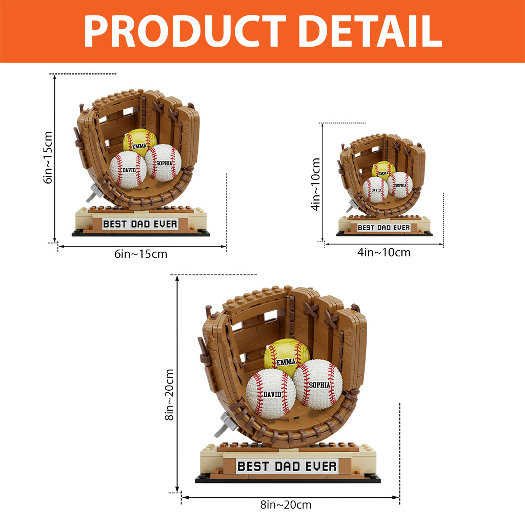 We Caught The Best Dad Baseball, Softball - Personalized Father Custom Shaped Acrylic Plaque