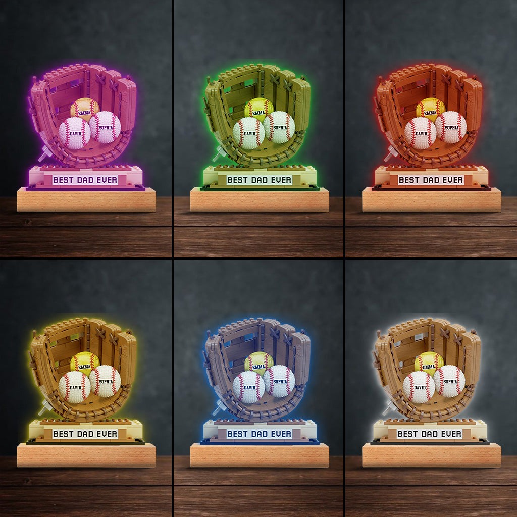 We Caught The Best Dad Baseball, Softball - Personalized Father Custom Shaped Acrylic Plaque