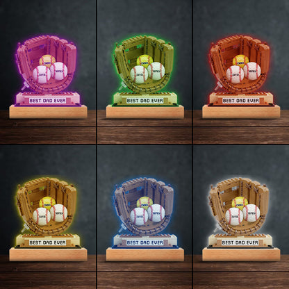 We Caught The Best Dad Baseball, Softball - Personalized Father Custom Shaped Acrylic Plaque