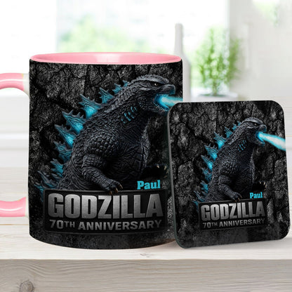70th Anniversary - Personalized Giant Monster Accent Mug