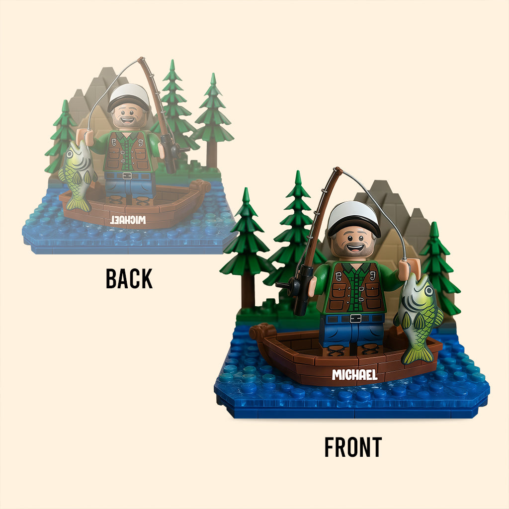Brick Fishing Man - Personalized Fishing Custom Shaped Acrylic Plaque