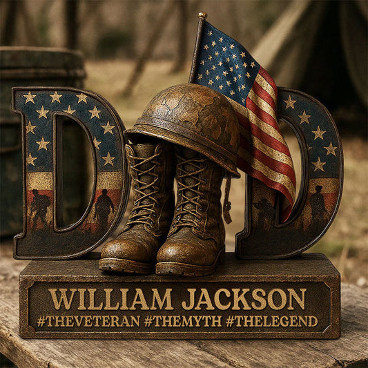 The Veteran - Personalized Veteran Custom Shaped Acrylic Plaque