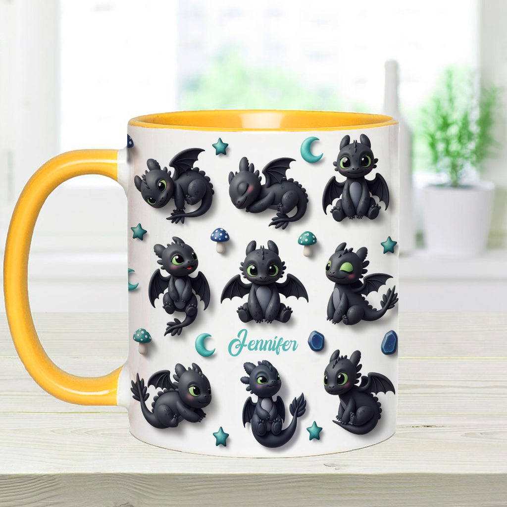 Adorable Dragon - Personalized Dragon Accent Mug
