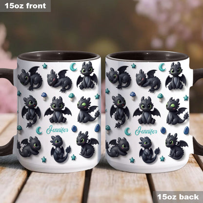 Adorable Dragon - Personalized Dragon Accent Mug