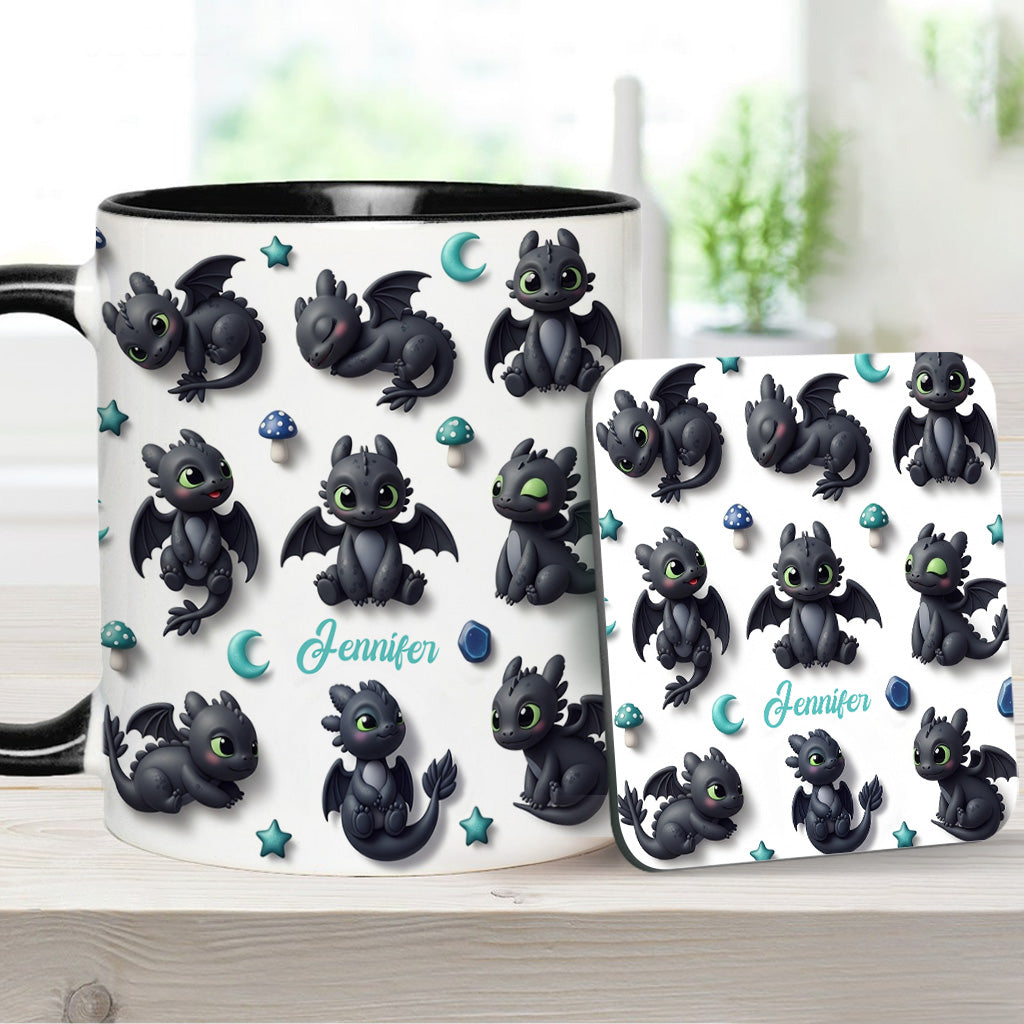 Adorable Dragon - Personalized Dragon Accent Mug