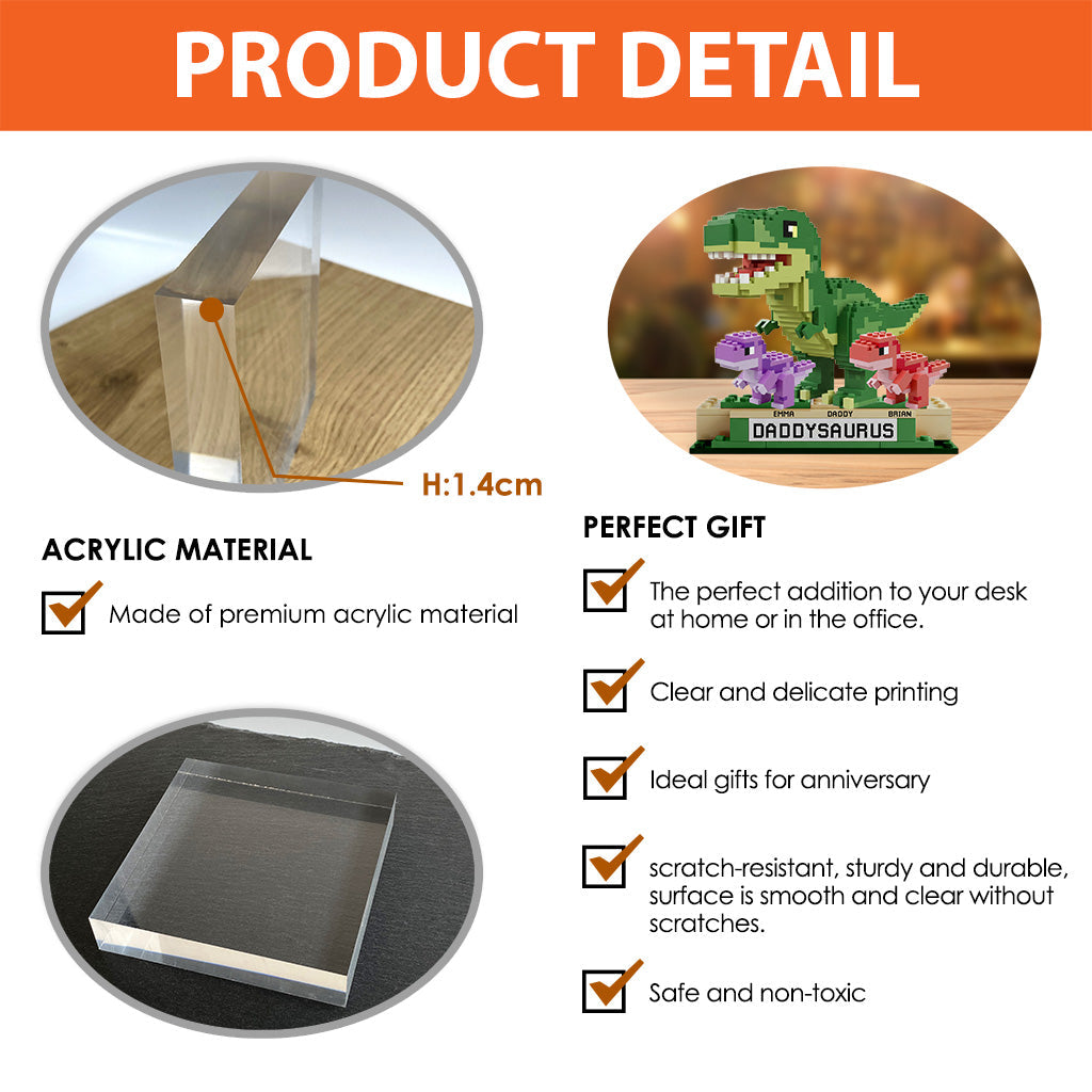 Best Dad Ever - Personalized Father Custom Shaped Acrylic Plaque